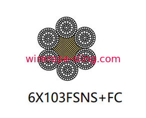 Πολλαπλών στρώσεων χαλύβδινων συρματόσχοινων Γραμμική επαφή 6 X 103 Fsns για ανατρεπόμενο ριπ
