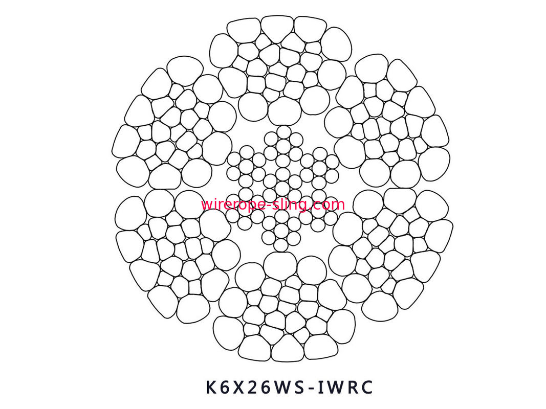Σχοινί χαλύβδινων συρμάτων Swaged γραμμική επεξεργασία επαφών K6 Χ 26WS IWRC για Workover τη λειτουργία