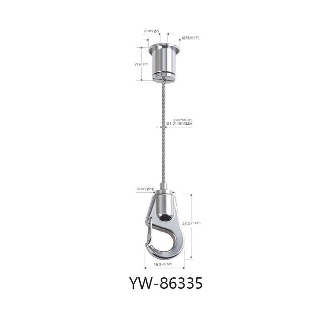 Suspended Wire Lighting Kit With Lobster Gripper Hook YW86335 5