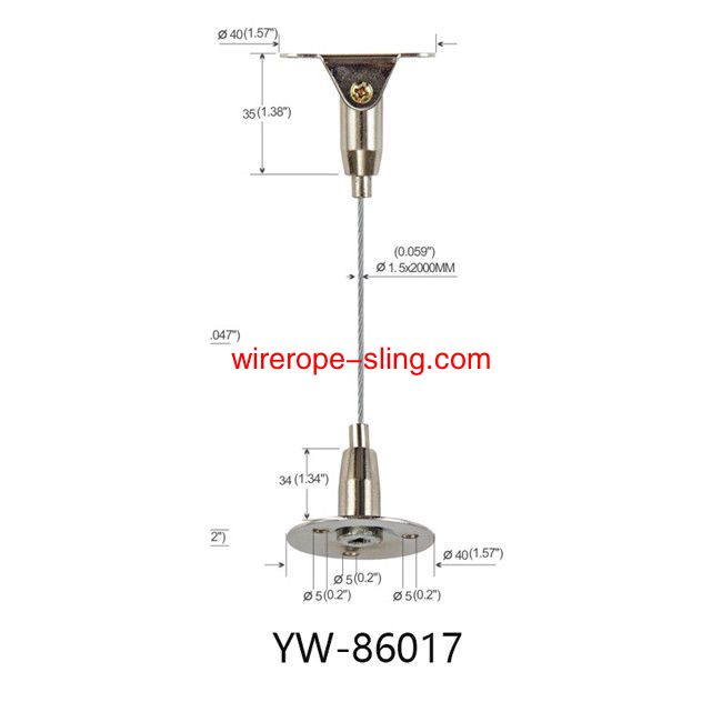 Brass Three Holes Ceiling Cable Handing System Light Fittings 180° Προσαρμοζόμενο YW86017