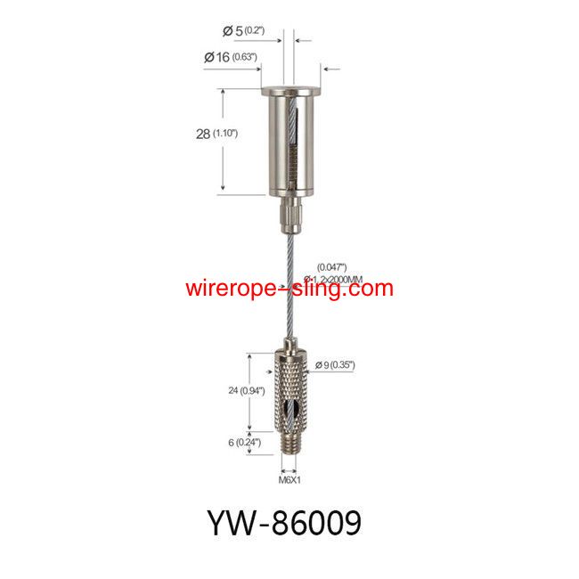 Ελαφρύ υλικό Linear Light wire ανάρτηση κιτ προσαρμοσμένο YW86005