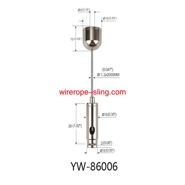 Ελαφρύ υλικό Linear Light wire ανάρτηση κιτ προσαρμοσμένο YW86005